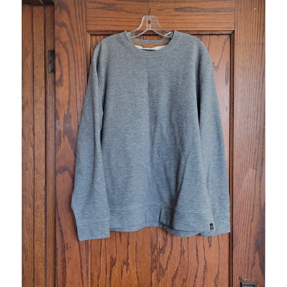 JACHS New York Sweater Men Large Gray Crew Neck Polyester Blend Pullover Casual